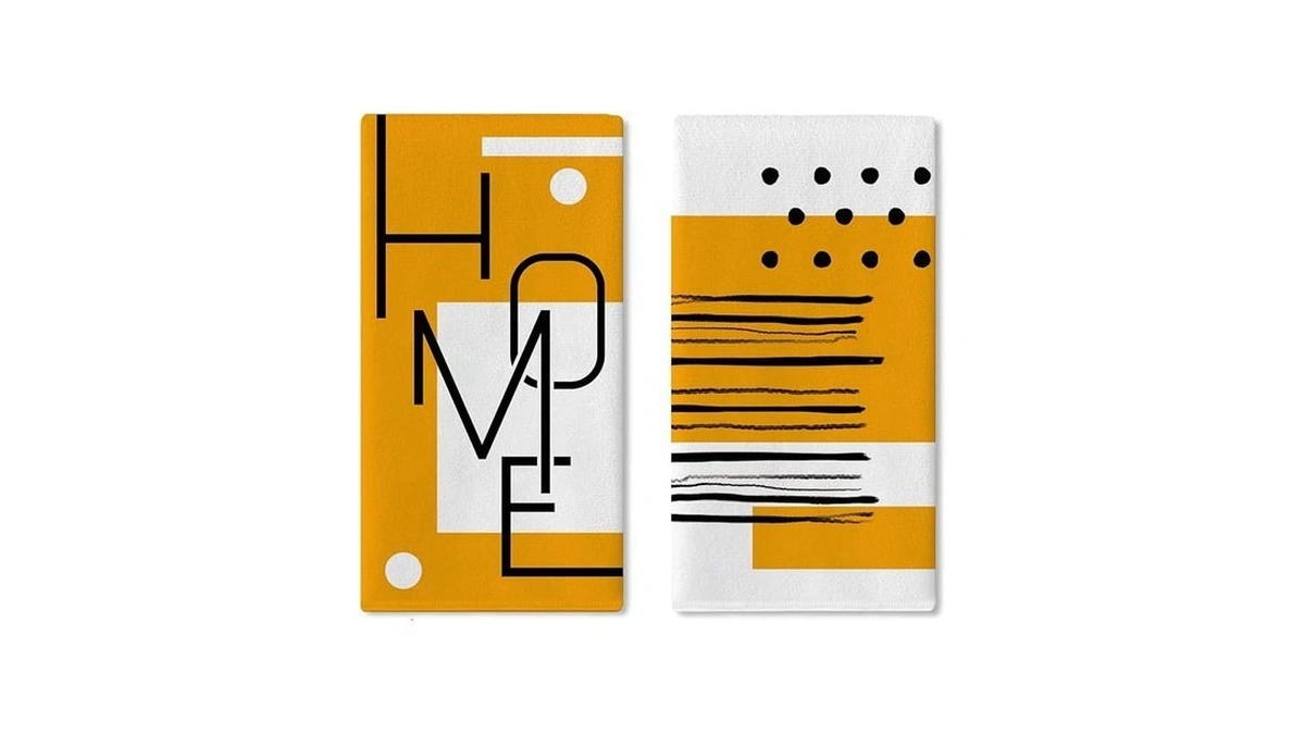 Croar Modern Geometric Home Kitchen Dish Towels Set Of 2,