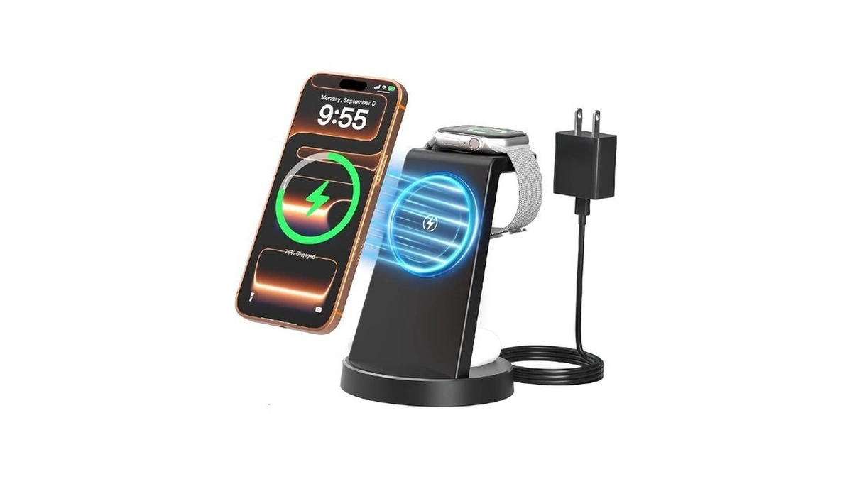 25w Fast Desktop 3 In 1 Magnetic Wireless Charging Stand