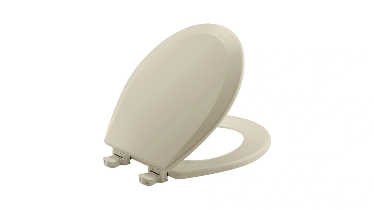 Bemis 500ec Durable Wood Toilet Seat With Easy Clean Hinges,