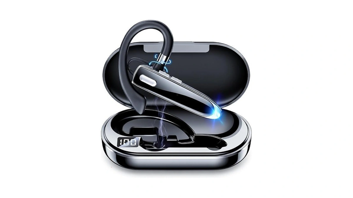 Bluetooth Headset V6.1, Wireless Bluetooth Earpiece With Mic, Cvc8.0 Noise