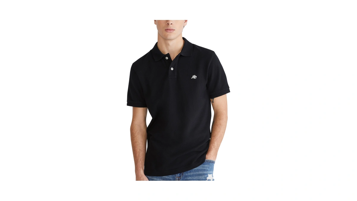 Aero A87 Solid Pique Polo, Dark Black, 3xl