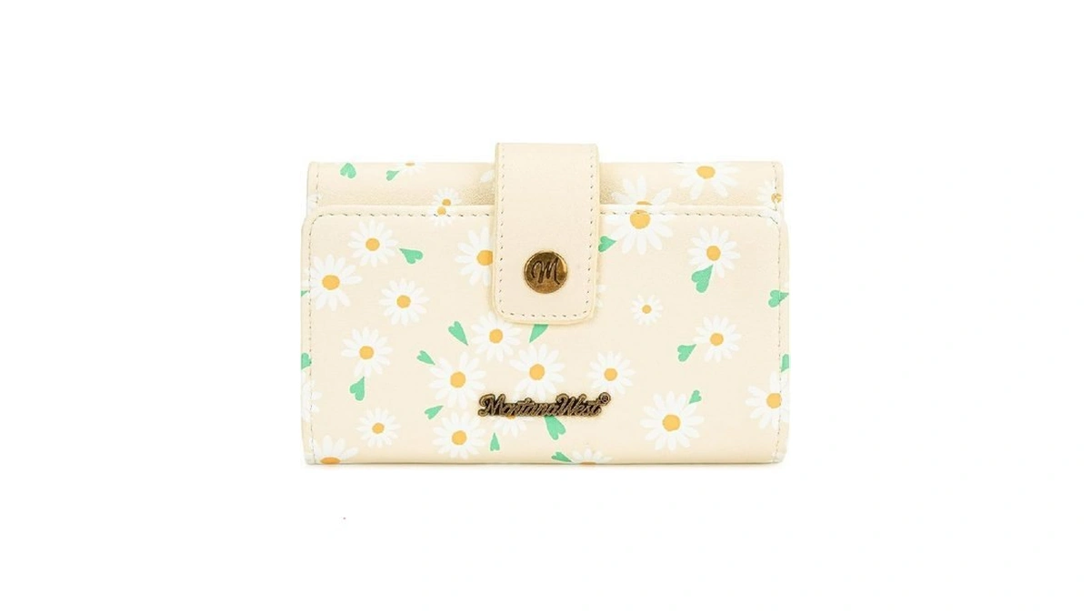 Montana West Small Daisy Flower Wallets Woman Trifold Rfid Blocking