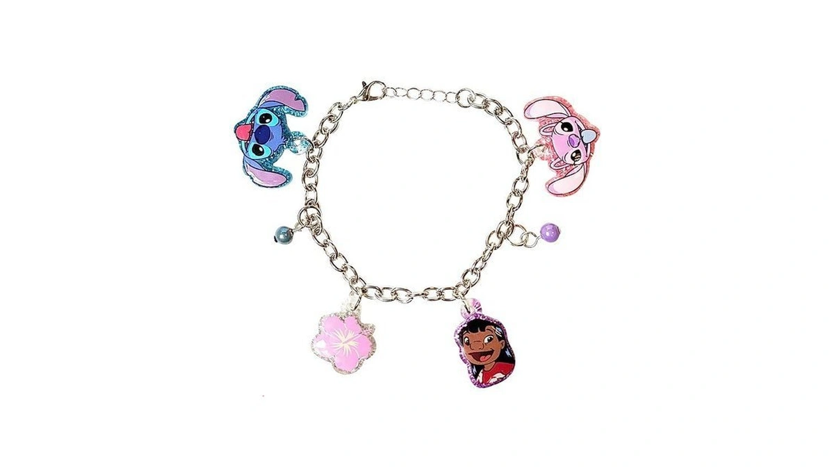 Luv Her Lilo And Stitch 7" Bracelet With Metal Charms
