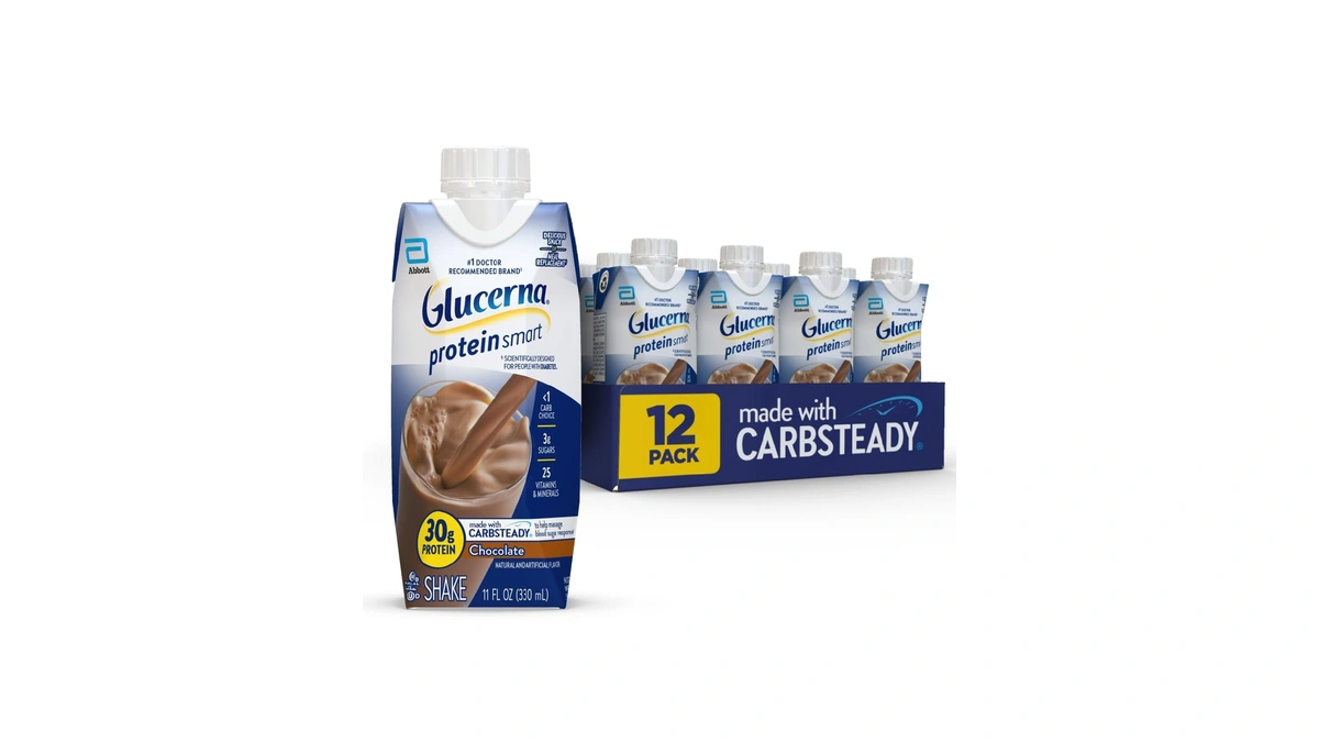 Glucerna Protein Smart Diabetes Care Shake, Chocolate, Diabetic Meal Replacement