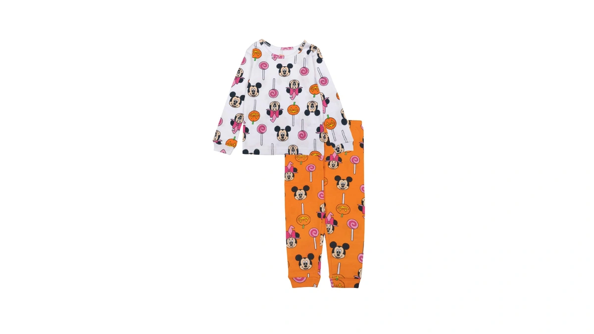 Disney Unisex-child 2-piece Snug-fit Cotton Holiday Pajama Set, Soft &