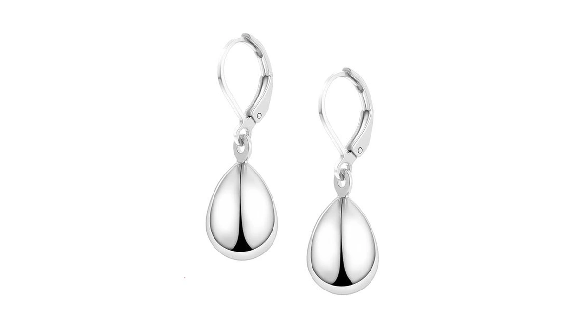Juankiki Silver Teardrop Earrings For Women,925 Sterling Silver Waterdrop Tear