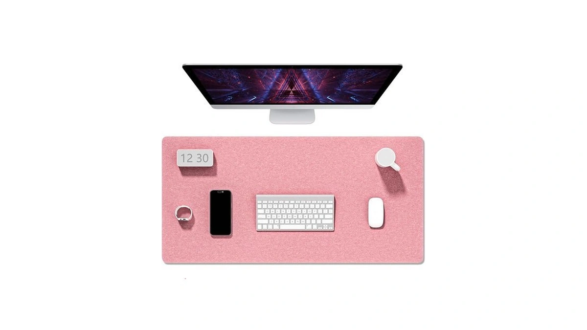 Auhoahsil Felt Desk Mat, Minimalist Large Mouse Pad Xxl 35.5