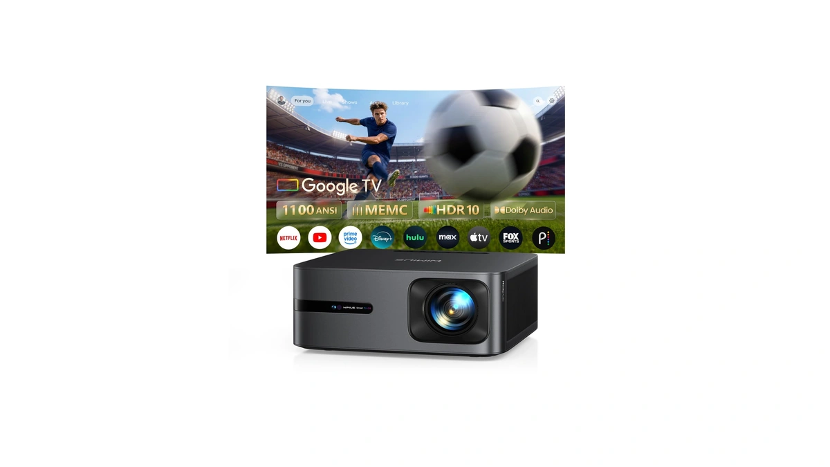 Wimius G2 Official Google Tv 14.0 Projector, 4k Supported, Real