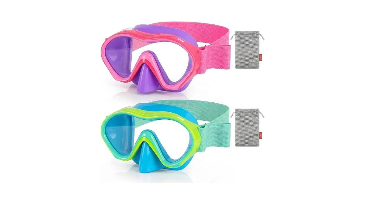 Aegend 2 Pack Kids Swim Goggles With Nose Cover For