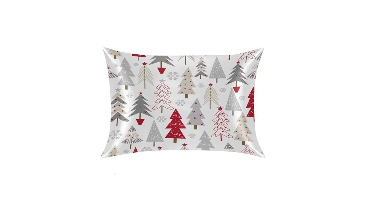 Satin Pillowcase Star Christmas Tree Silk Pillowcase For Hair And