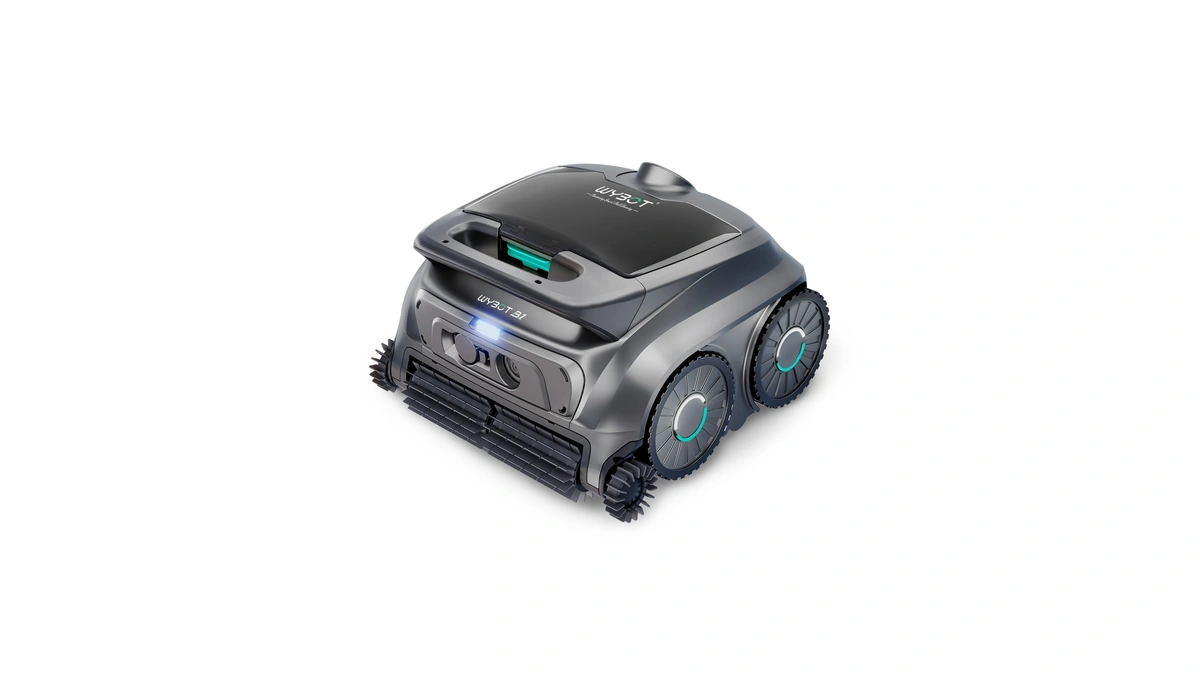 Wybot B1 Cordless Robotic Pool Vacuum, Quad-roller Brushes For Edge