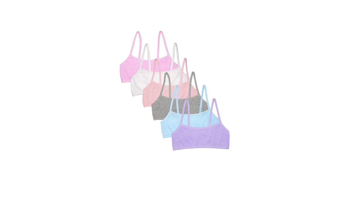 Fruit Of The Loom Girls' Cotton Spaghetti Strap Sport Bra,