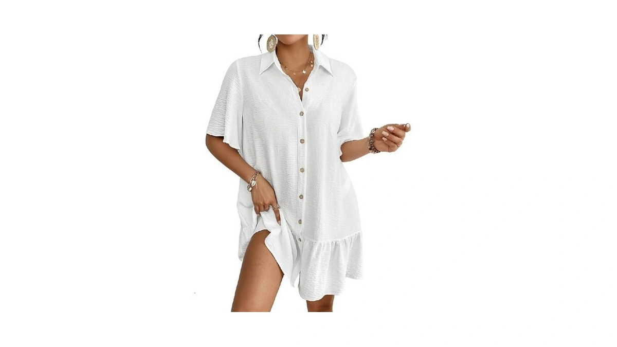 Bsubseach Womens Swimsuit Coverup Button Down Bathing Suit Cover Up