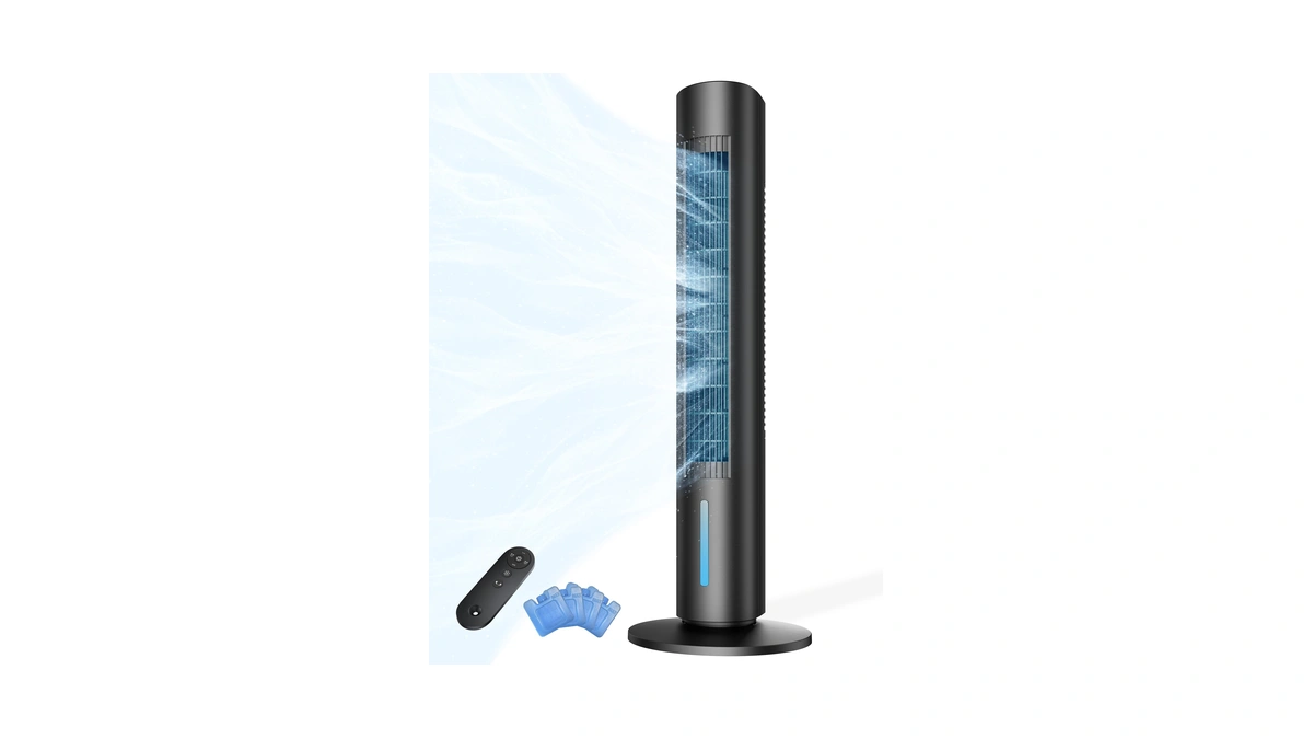 Windowless Portable Air Conditioner, 35.2" Evaporative Air Cooler For Room