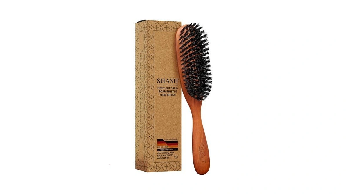 Shash Classic German First Cut 100% Boar Bristle Hair Brush
