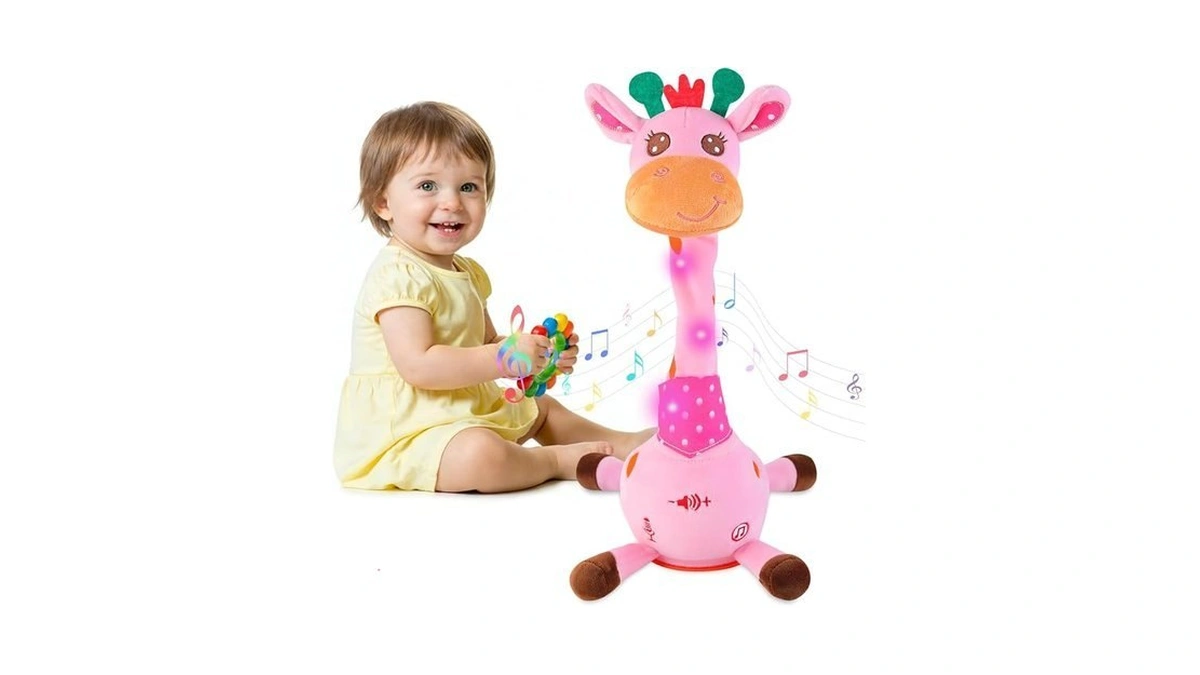Miaodam Dancing Giraffe Interactive Toy, Singing 10 Children's Song, Stuffed