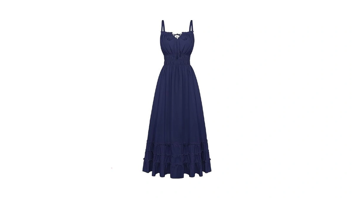 Scarlet Darkness Women's Summer Maxi Dress 2026 Boho Sleeveless Ruffle