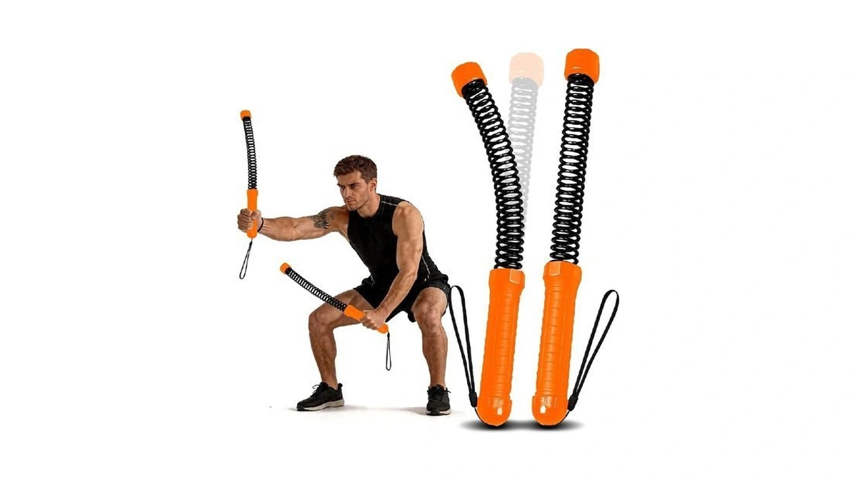 Weighted Ropeless Battle Rope, Heavy Duty Battle Sticks, Portable Fitness