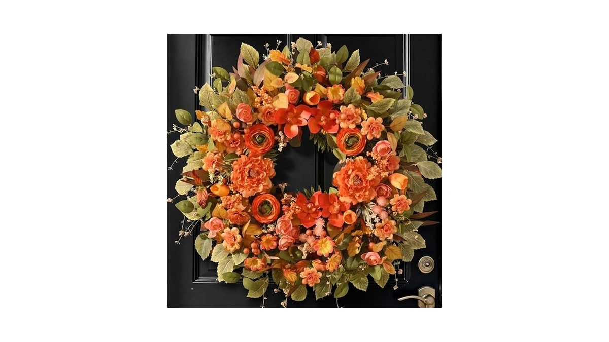 26" Large Front Door Wreath, Fall Wreaths For Front Door,