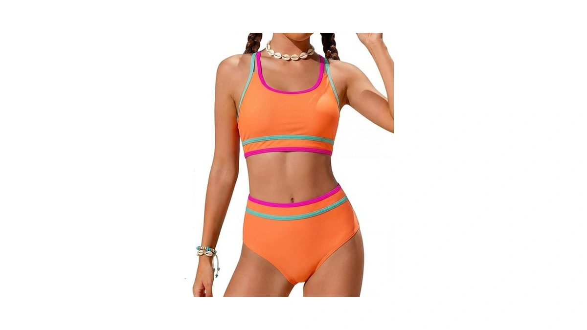 Teen Girl Swimsuit Bathing Suits Size 12-14 Two Piece Color