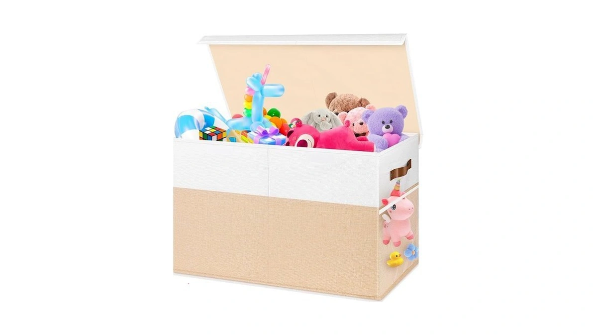 Mabahoo Large Toy Box, Collapsible Sturdy Storage Chest With Lids,