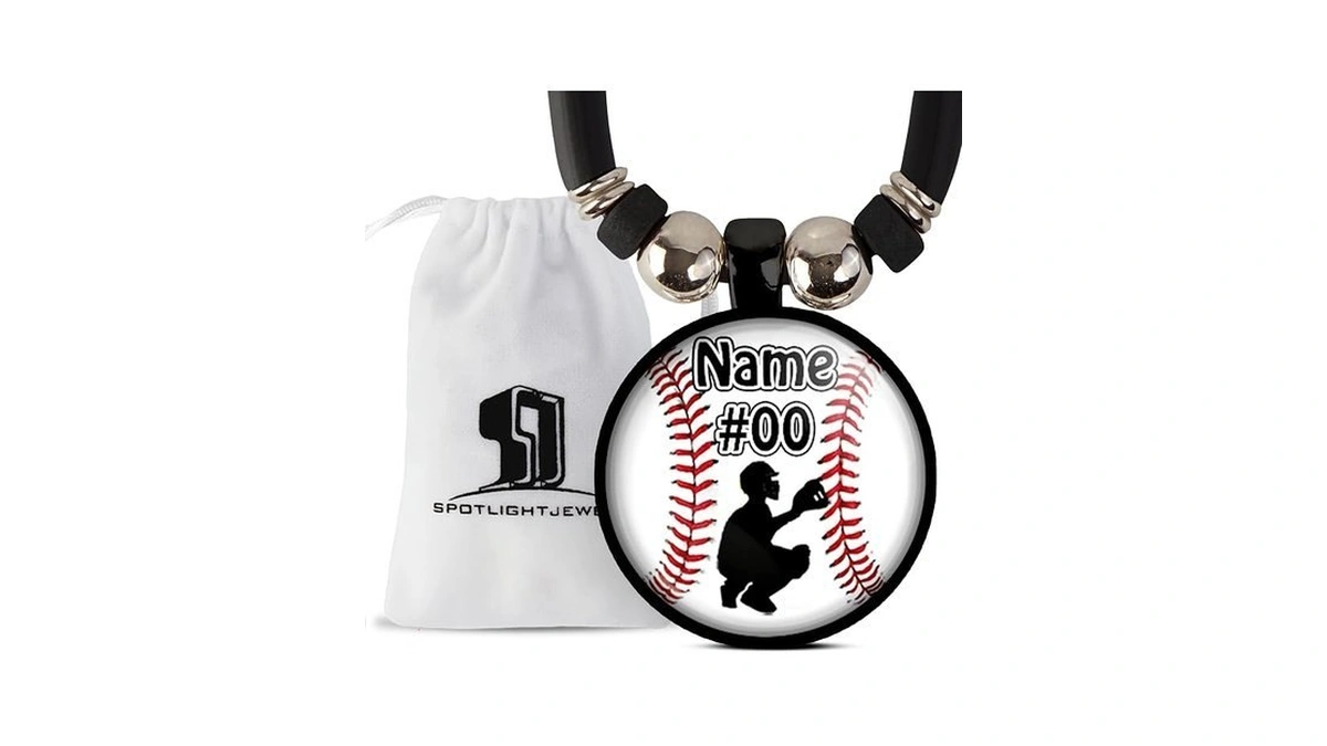 Fanpliments Personalized Baseball Necklace For Boys - Custom Name Jewelry,