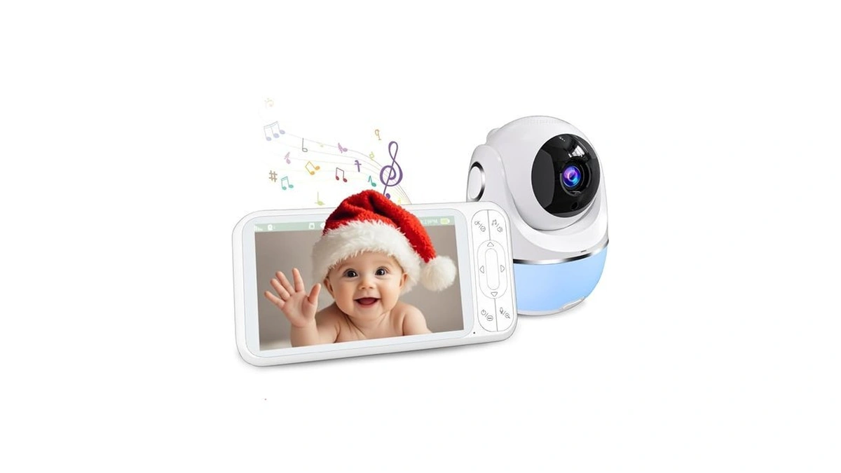 Buradin 1080p Baby Monitor No Wifi, Pan Tilt 4x Zoom