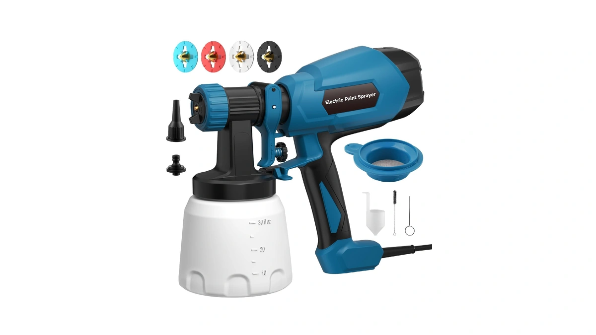 Wibentl Paint Sprayer, Electric Spray Paint Gun, 3 Modes &