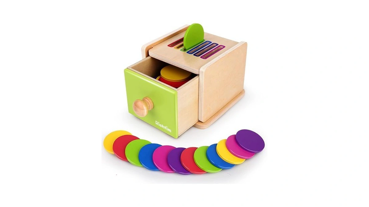 Montessori Toys For 1-3 Year Old: Color Sorting Wooden Drawer
