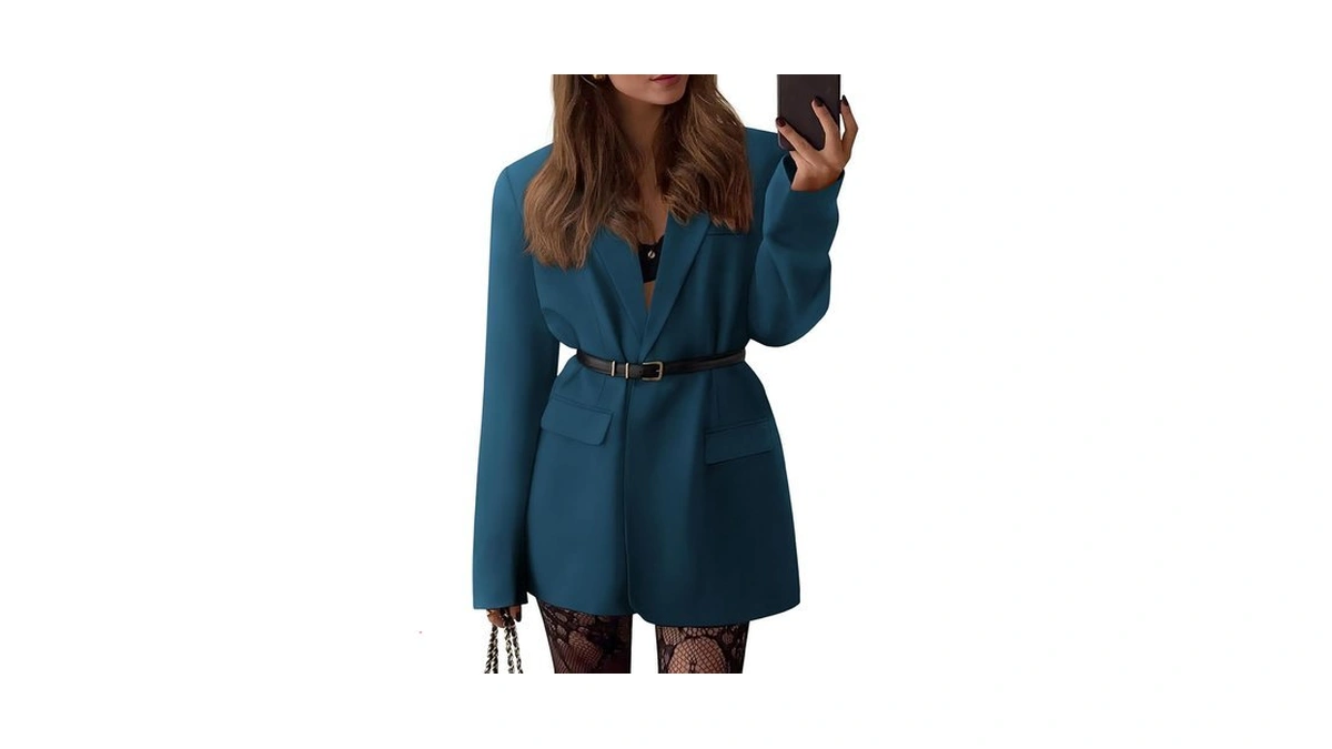 Btfbm Oversized Blazers For Women Business Casual,lake Blue,s
