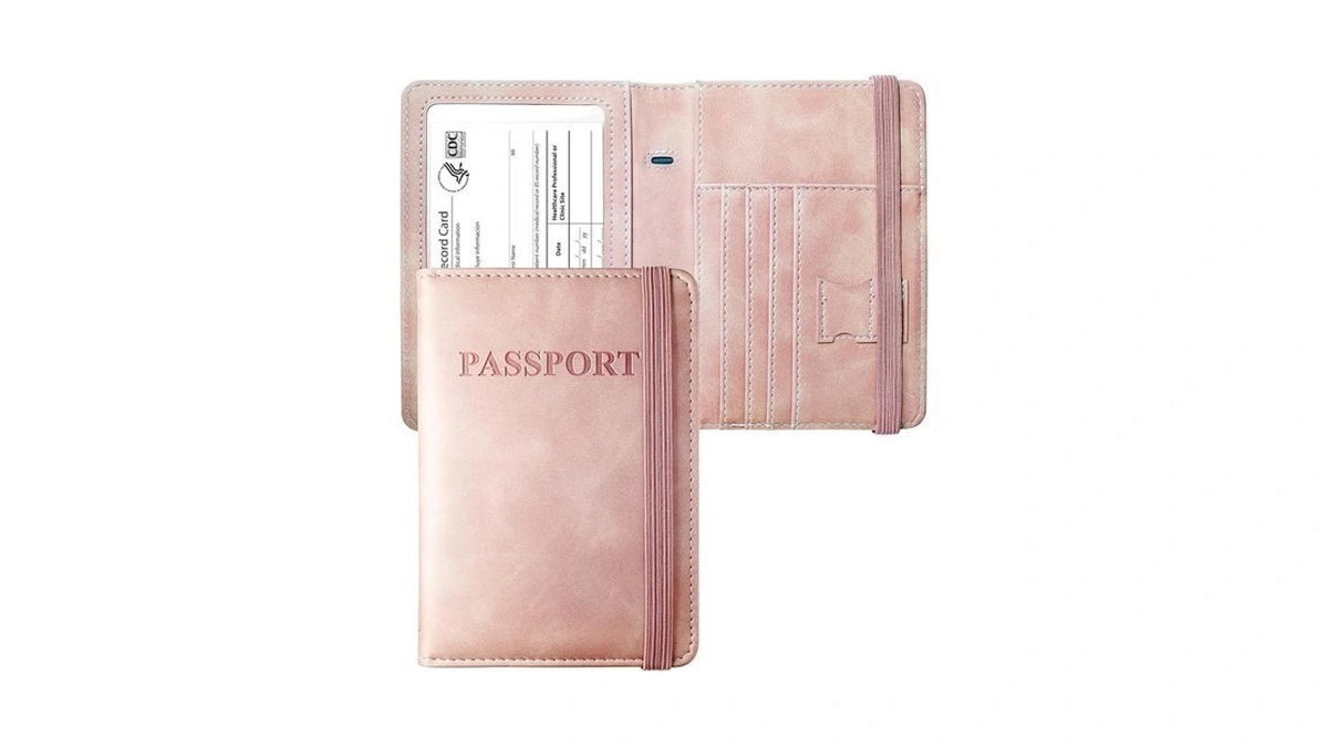 Passport Holder Passport Case Travel Wallet With Vaccination Card Holder