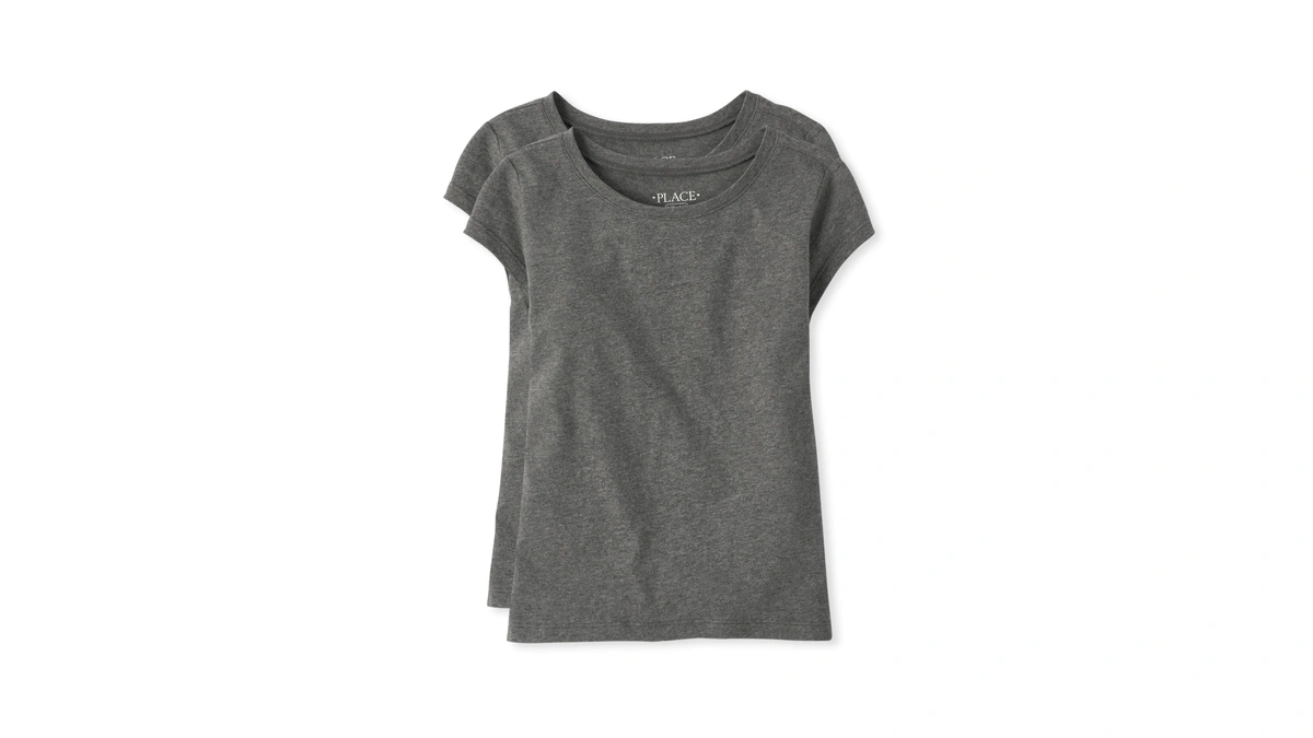The Children Place Girls Basic Short Sleeve L...