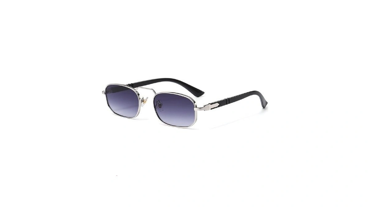 Youthmall Retro Rectangle Metal Sunglasses For Men Women Trendy Vintage