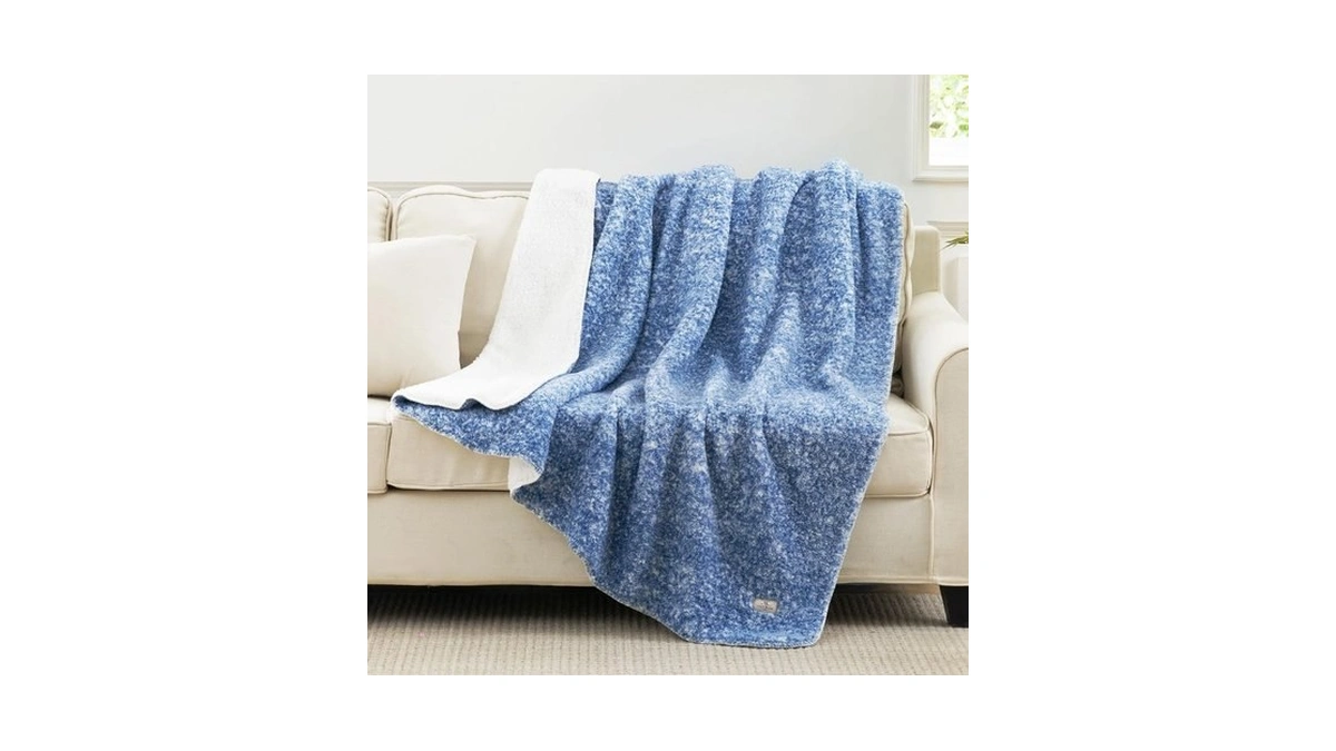 Cozy Bliss Luxury Sherpa Throw Blanket For Couch, Premium Reversible