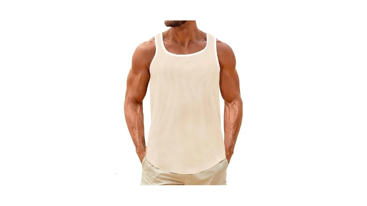 Unclecat Mens Sleeveless Tank Tops Workout Muscle Gym Knitted Shirt