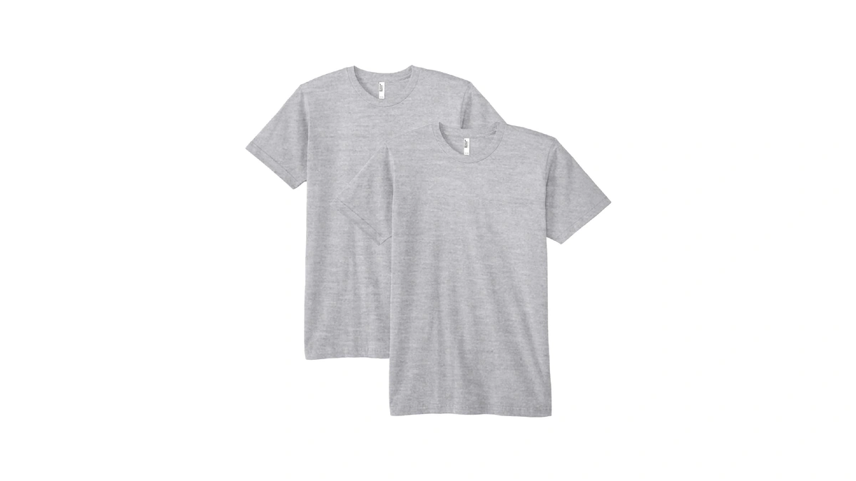 American Apparel Unisex Fine Jersey T-shirt, Style G2001, Multipack, Heather