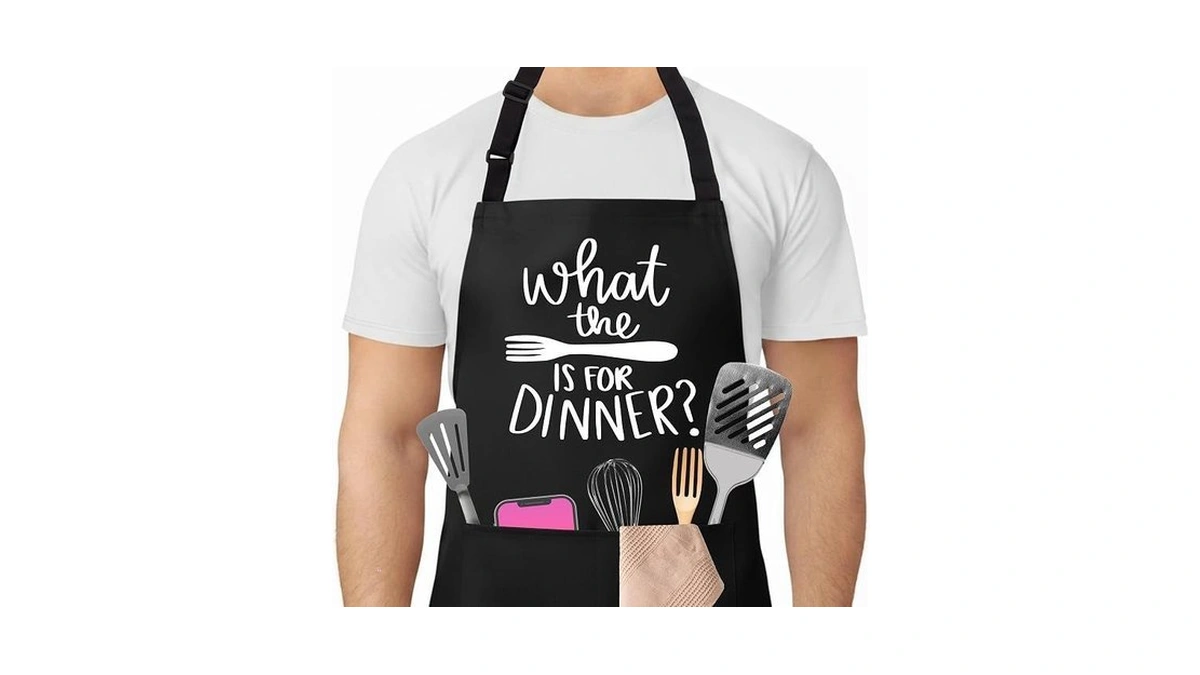 Jupxb Funny What The Fork Is For Dinner Apron Birthday