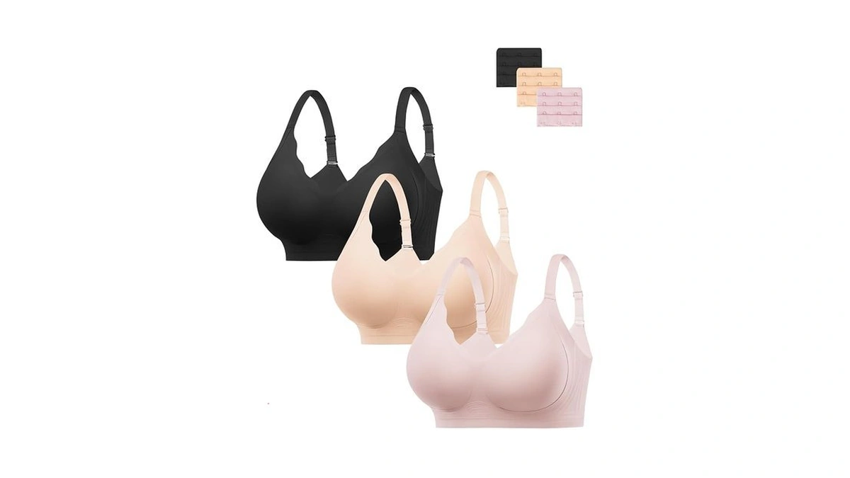 Hbselect Jelly Bras For Women No Underwire 3pcs Comfort Wireless