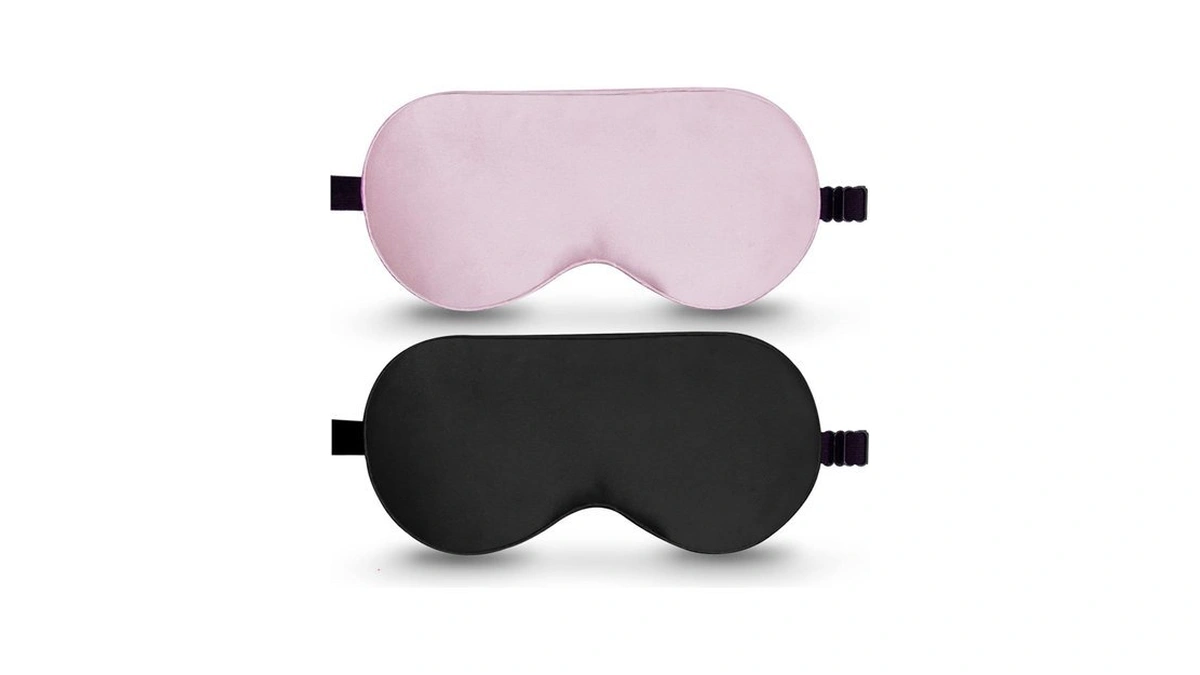 Beevines 100% Real Mulberry Silk 2 Pack Sleep Mask, Natural