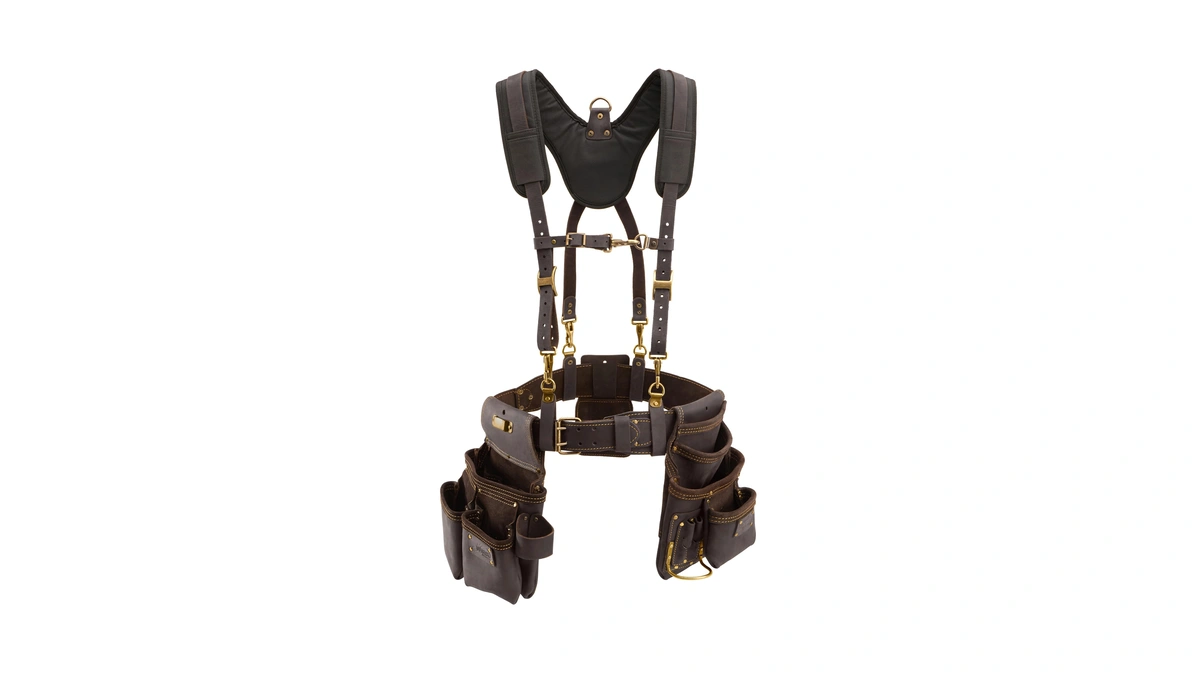 Ox Pro Carpenter Tool Belt - 22-pocket Leather Tool Belt