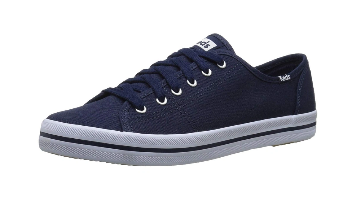 Keds Kickstart Lace Up, Sneaker Womens, Navy Canvas, 5.5 Medium