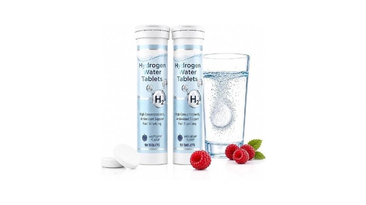 Hydrogen Water Tablets With Magnesium, Raspberry Flavor, 100 Count