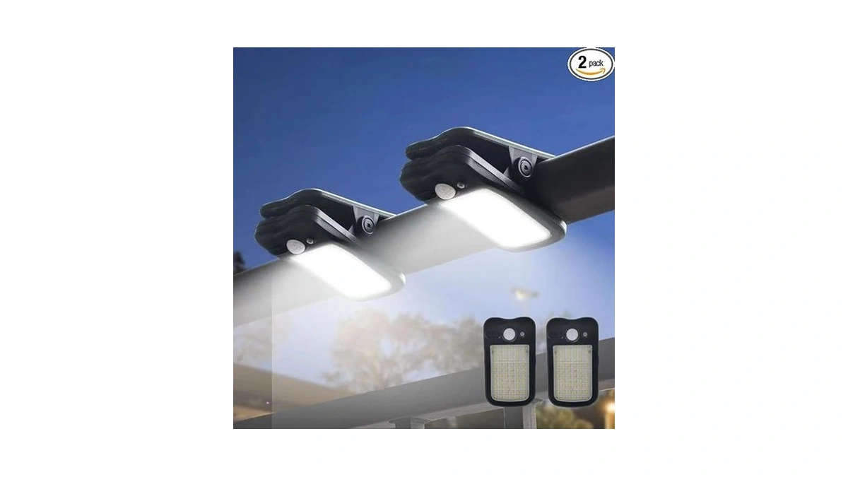 Otsofdwl 60 Led Outdoor Solar Clip Light, Motion Sensor Waterproof