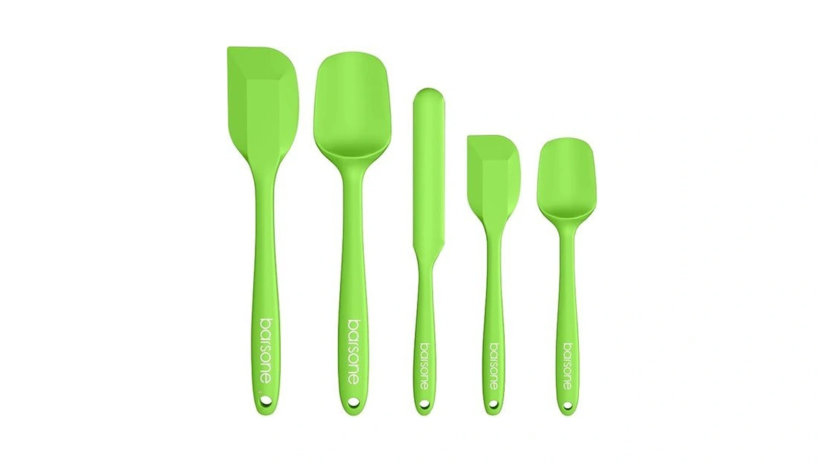 Barsone Silicone Spatula Set 5-piece, Heat Resistant 446°f, Bpa Free