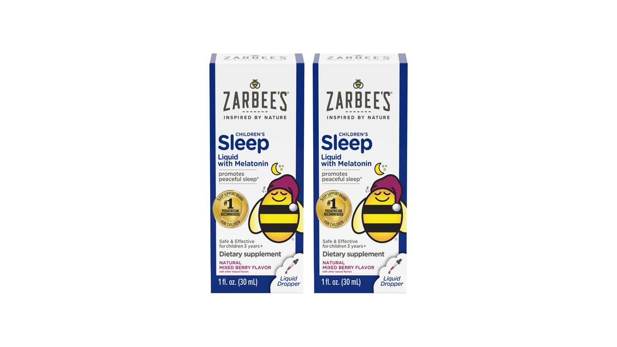 Zarbee's Kids Sleep Supplement Liquid With 1mg Melatonin; Drug-free &