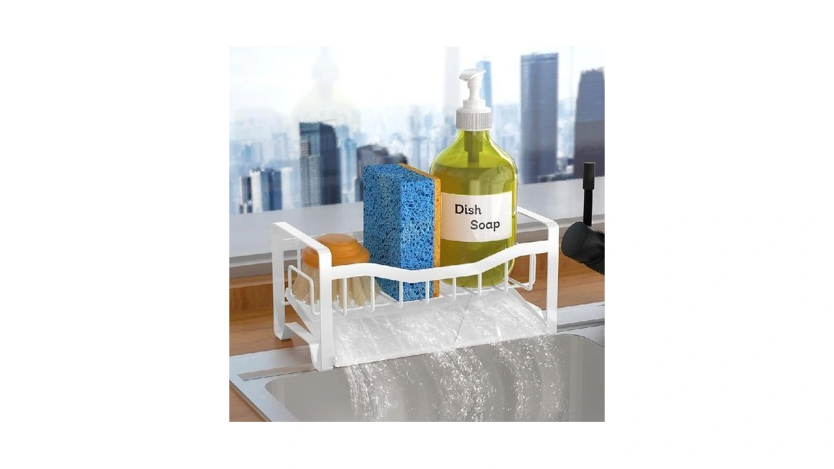 Maifan Stainless Steel Kitchen Sink Caddy Organizer With Auto Drain