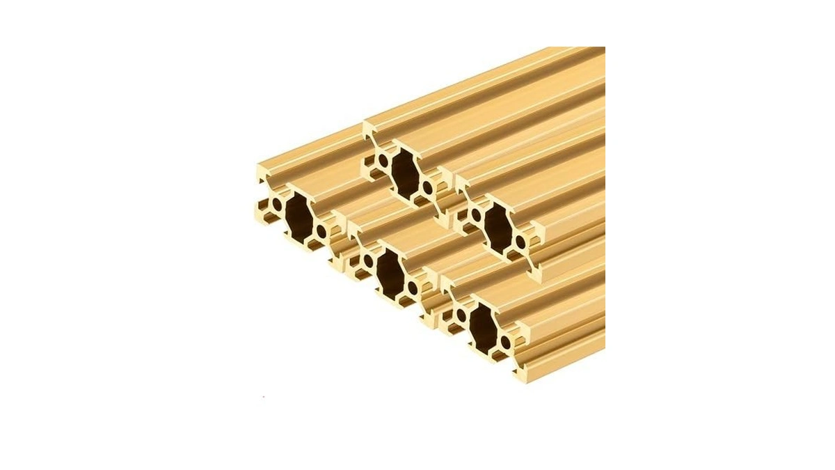 Qnk 5pcs 800mm V Slot 2040 Aluminum Extrusion (gold)