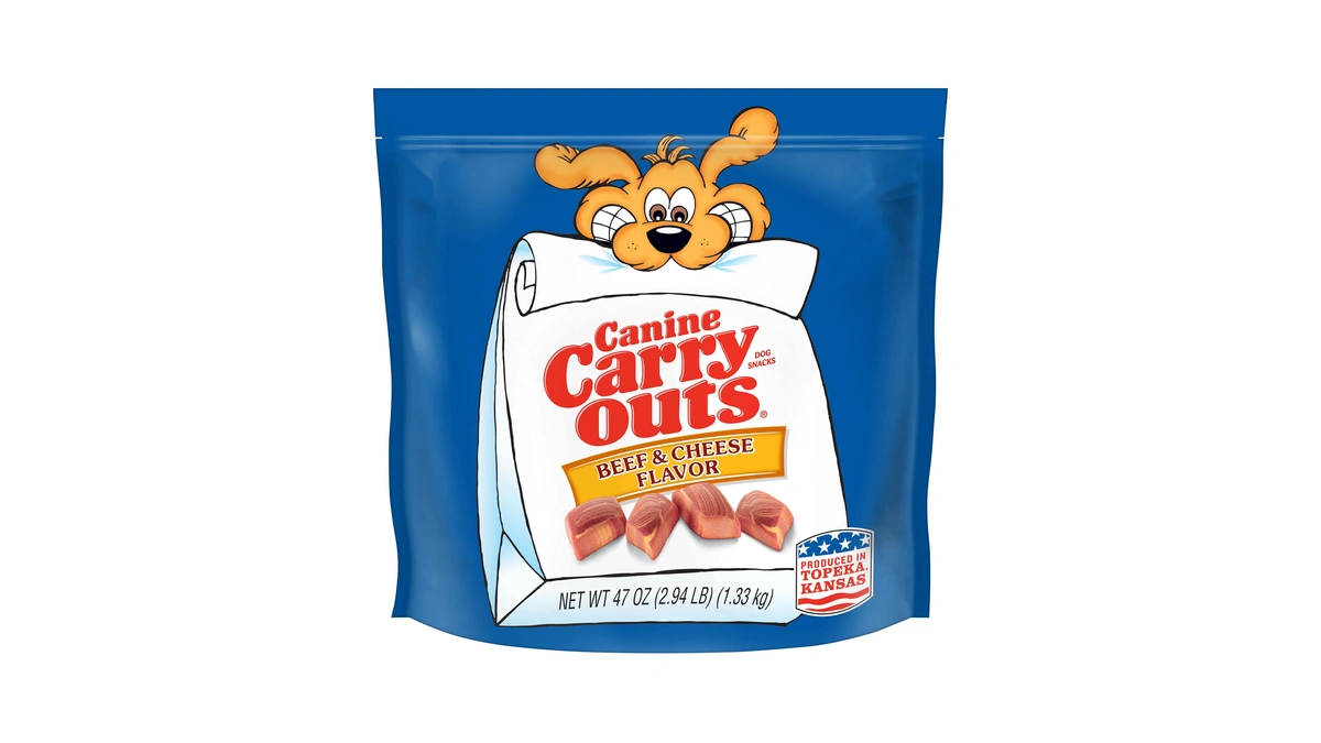 Canine Carry Outs Bacon & Cheese Flavor Dog Treats, 47