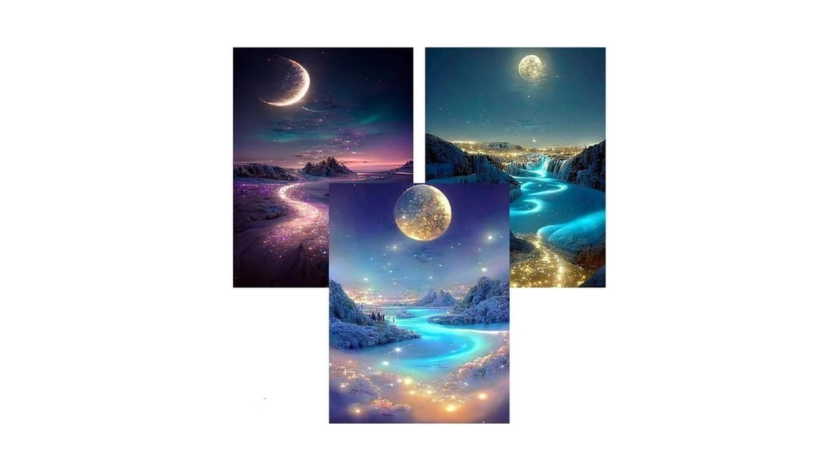 Hhmatits 3 Pack Landscape Diamond Art Kits For Adults 12x16in