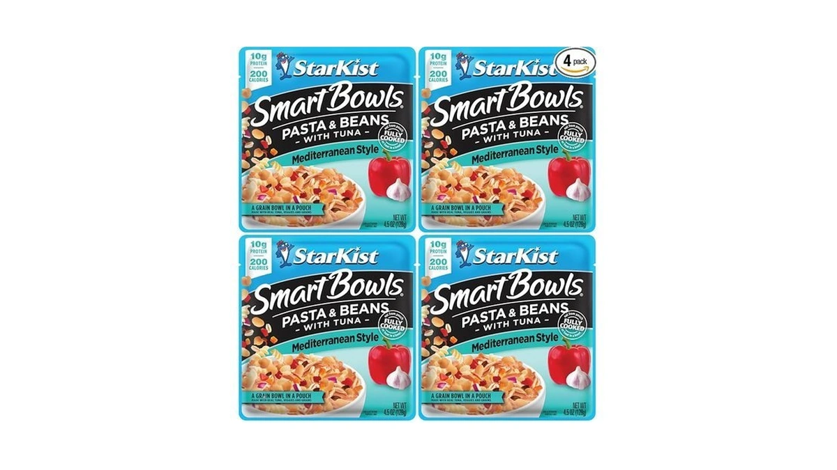Starkist Smart Bowls Tuna, Pasta And Beans, Mediterranean Style, 4.5